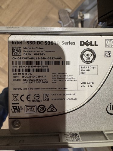 09f3gy dell intel s3610 - dell,