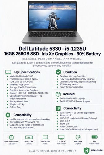 Dell latitude 5330 i5 1235u - latitude,